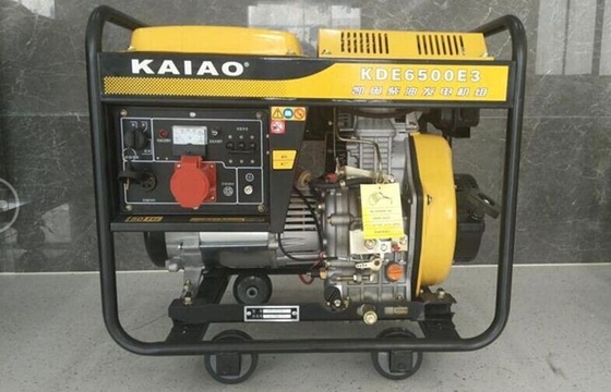 Open Frame 5.5kva Diesel Generator High Efficiency Low Oil Alarm System