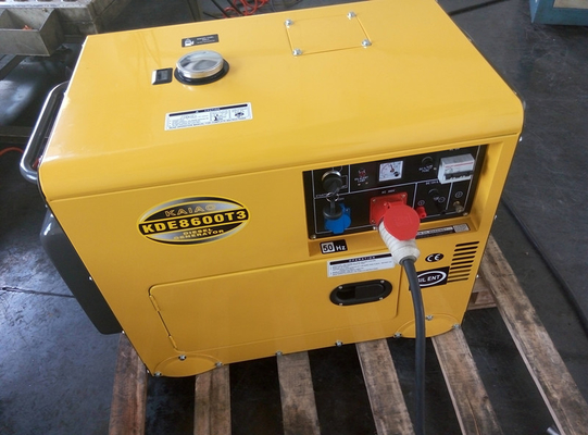 Custom 7KVA 3 Phase Small Diesel Generators , Small Quiet Diesel Generator