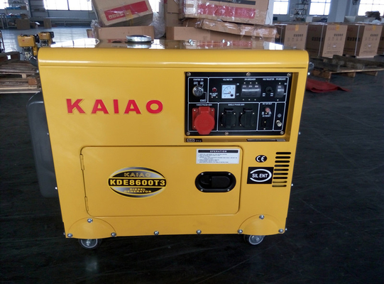 Custom 7KVA 3 Phase Small Diesel Generators , Small Quiet Diesel Generator