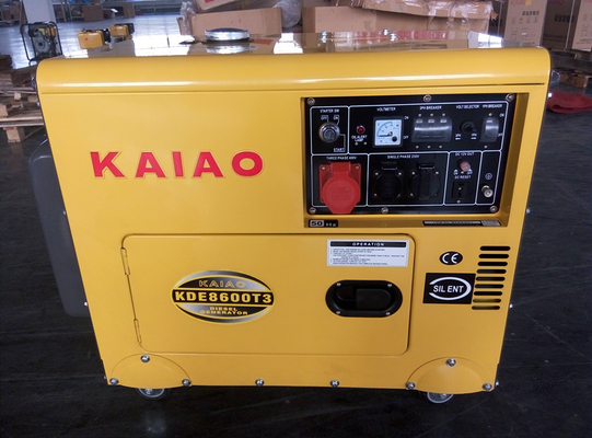 Custom 7KVA 3 Phase Small Diesel Generators , Small Quiet Diesel Generator