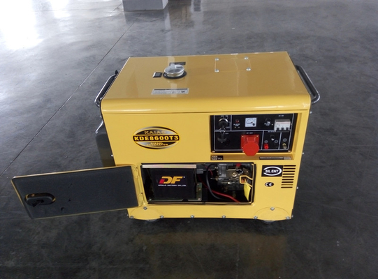 Key Start Soundproof Small Diesel Generators Air Cooled Three Phase KDE8600T3