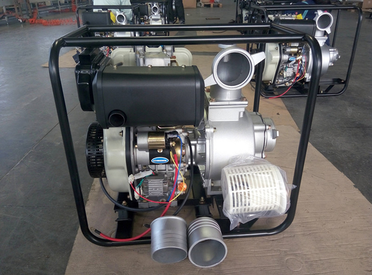 Portable 4 Inch Diesel Driven Water Pump With Electric Start And Hand Start System