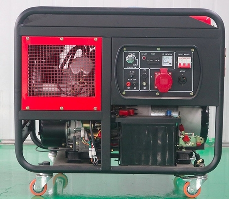 Air Cooled 2 Cylinder Engine 10kva 10kw Diesel Generator With Wheels