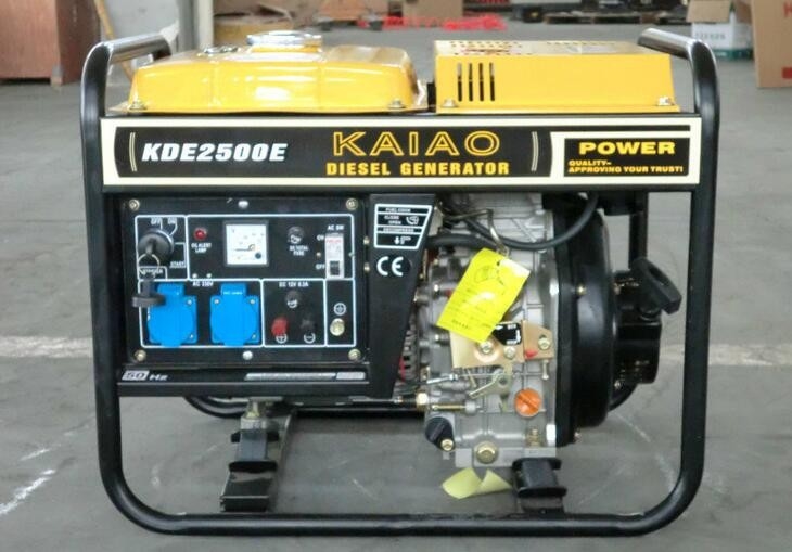 2KW Electric Start Portable Generator , Open Type Diesel Generator Model NO.KDE2500E