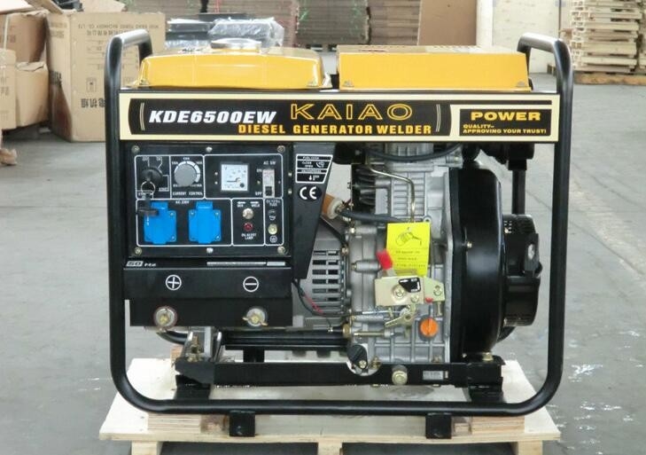 2.2kva 3600rmp Diesel Generator Welder , Motor Generator Welding Machine KDE6500EW